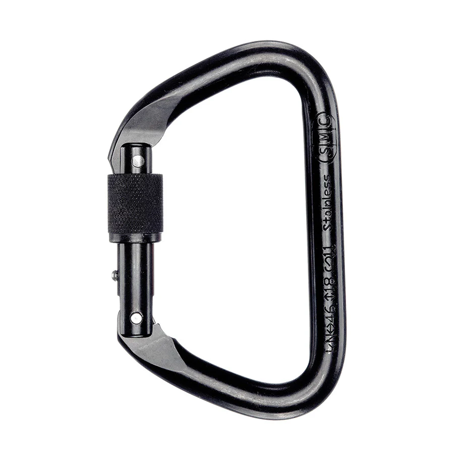 PMI SMC Large Locking D Stainless Steel Carabiner - Image 4